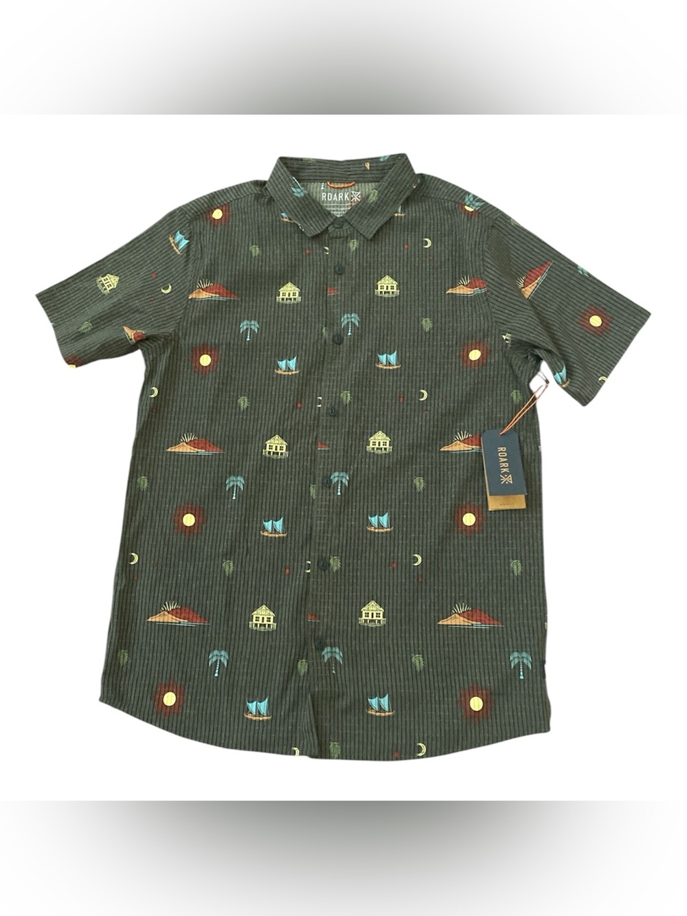 New with tag Roark Bless up short sleeve button down shirt men’s size S